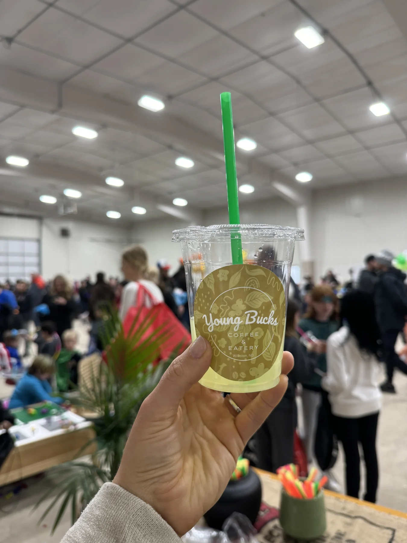 Young Bucks drink at a community event